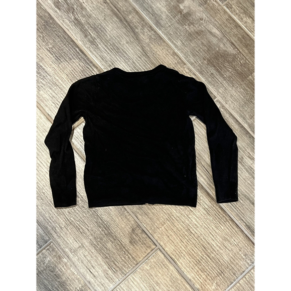 Girls Black Cardigan Sweater Button Up Knit Top School Uniform Size - Picture 4 of 7